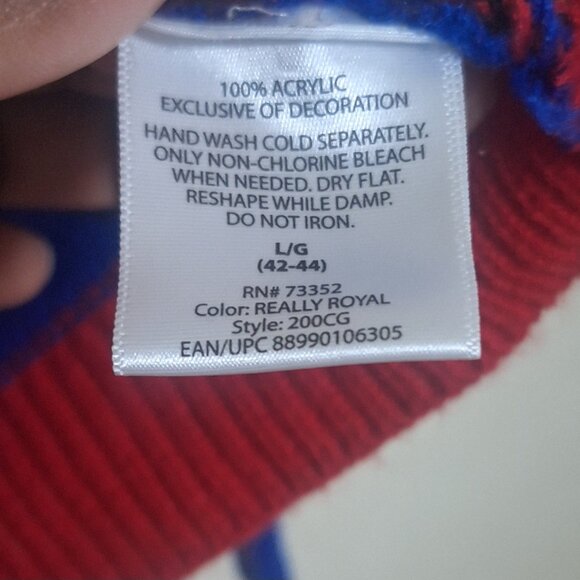 Jolly Sweaters Unisex Plaid Gold Bow Christmas Gift Holiday Sweater Large - Picture 3 of 6